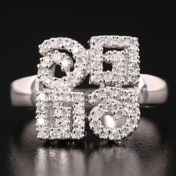 Quality Gem NY Designer 0.5 CT Diamond Ring / 14K Gold / Modernist Luxury